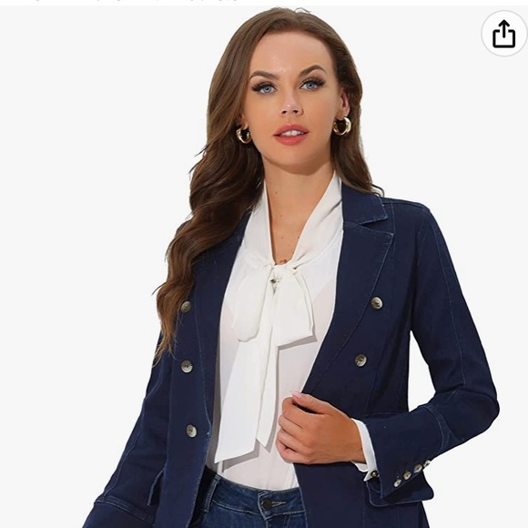 Women’s denim blazer size medium - Picture 5 of 7